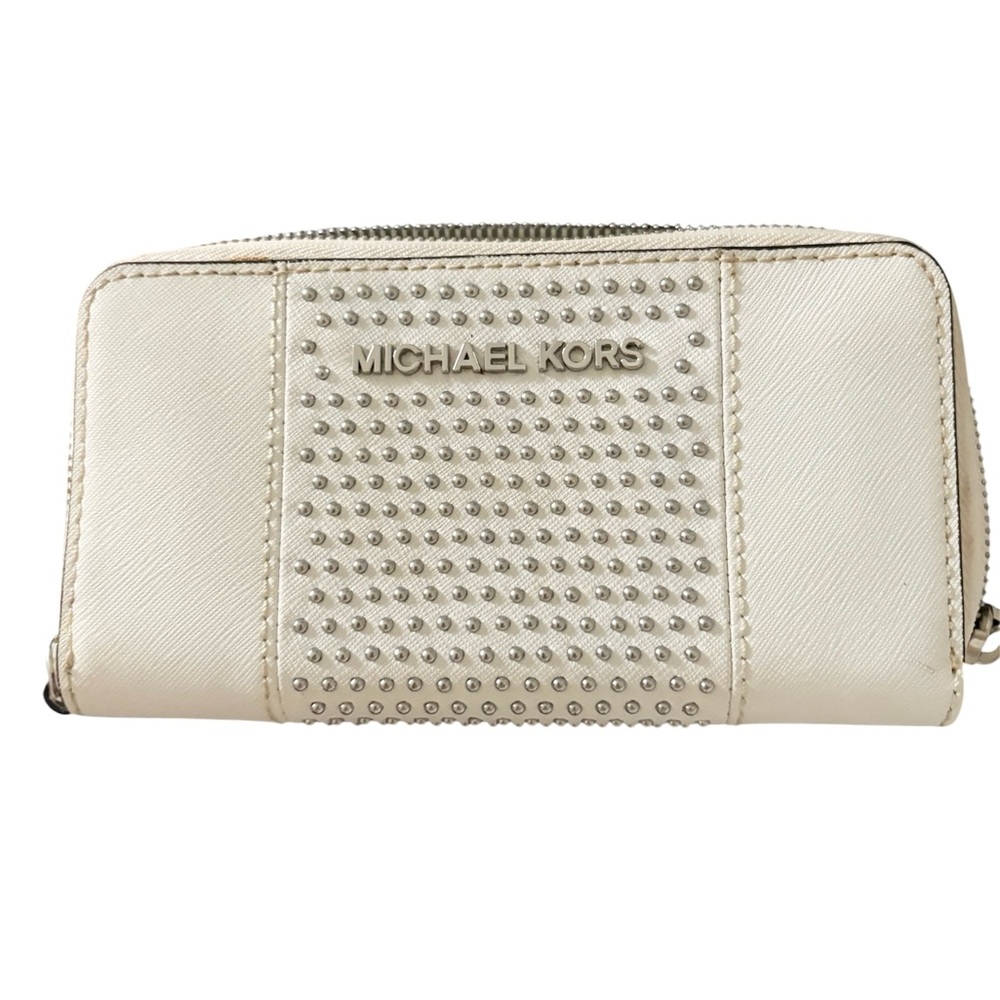 Michael Kors Ivory Studded Wallet